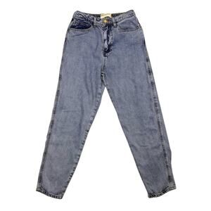 Wish List High Waist Vintage Wash Mom Jeans Size S Relaxed Fit Tapered Leg